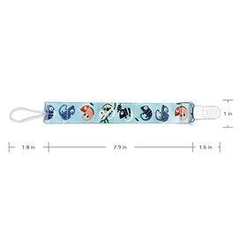 PandaEar - Paquete de 5 clips de silicona para chupete para niños y niñas recién nacidos