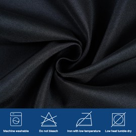 Zdada Black Round Table Cloth, 127cm/50Inch Small Circular Table Cloths, Polyester Fabric Washable Tablecloth Dining Table Cover For Banquet Party Home