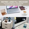 Weekly Pill Organizer, Pill Box 7 Day with One-Side Large