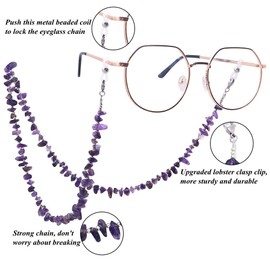 KAI Top Eyeglass Chain Strap Holder Cord Sunglass Chain Fashion Chip Beaded Mask Lanyard Chain Face Mask Chain for Women