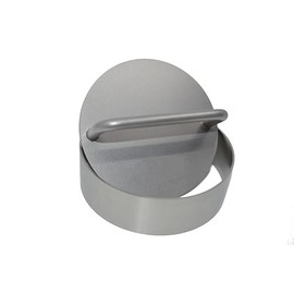 Oxnfeia Burger Press Stainless Steel 2-Piece Set - Hamburger Press Ideal for Evenly Shaped Patties and Barbecue Enjoyment - Sustainable, Dishwasher Safe & Rustproof, Diameter 11 cm