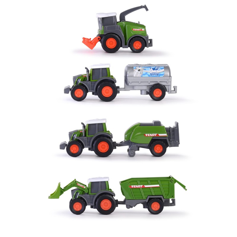 Dickie Toys Fendt Micro Team (9 cm) - Tractor Set