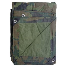 8' x 10' Camouflage & Olive Green Reversible Tarp