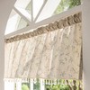 Wild Flowers Leaf Linen Kithen Curtains Valances for Windows Easter