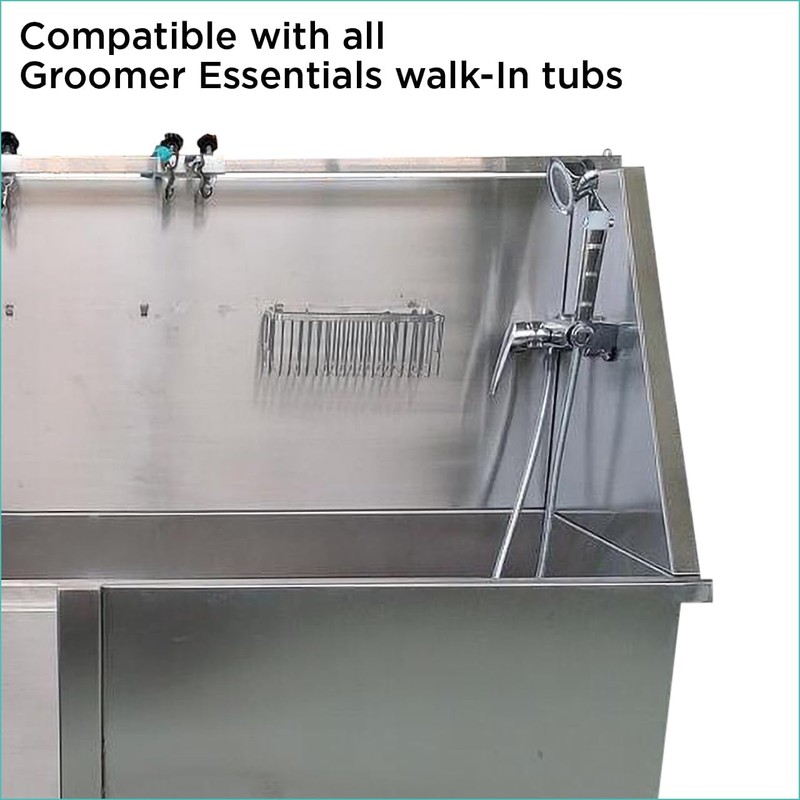 GROOMER ESSENTIALS Lever Faucet for Grooming Tubs with 6" Center