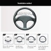 Brown Wheel Cover Cowhide Steering Wheel Cover Brown Leather Car
