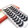 ENSMER Lashes False Eyelashes Wispies 16 mm Fluffy Volume Long