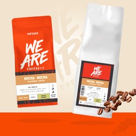Coffee Beans 227g Bag, Whole Bean Coffee, Ethiopian Mocha Flavoured Coffee Beans, Arabica, Medium Roast Fresh Coffee, Single Origin (We Are Coffee Co)