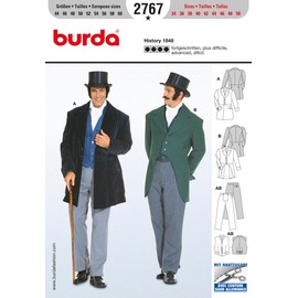 Burda Sewing Pattern 2767 – Tail Coat White Tie – Men's