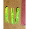 ALL AMERICAN 25ct CHARTREUSE SILVER FLAKE 1.5" SPLIT TAIL BEETLES