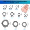 FandWay 380Pcs Metric 304 Stainless Steel Hex Nuts Assortment Kit
