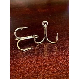Eagle Claw 25 LAZER SHARP 3X-STRONG #1TREBLE HOOKS NICKLE (Check for more hooks in store)