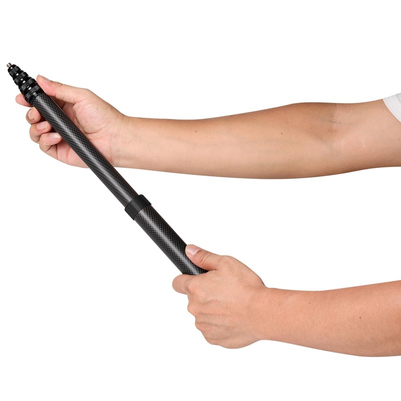 Varilla para selfie de 3 m, fibra de carbono, invisible,