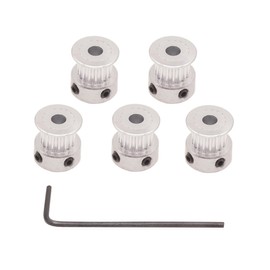 WINSINN GT2 Pulley 16 Teeth 4mm bore 6mm Width 16T Timing Belt Pulley Wheel Aluminum For 3D Printer (Pack of 5Pcs)
