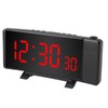 Projection Alarm Clock with 2 USB Ports LED Curved Display