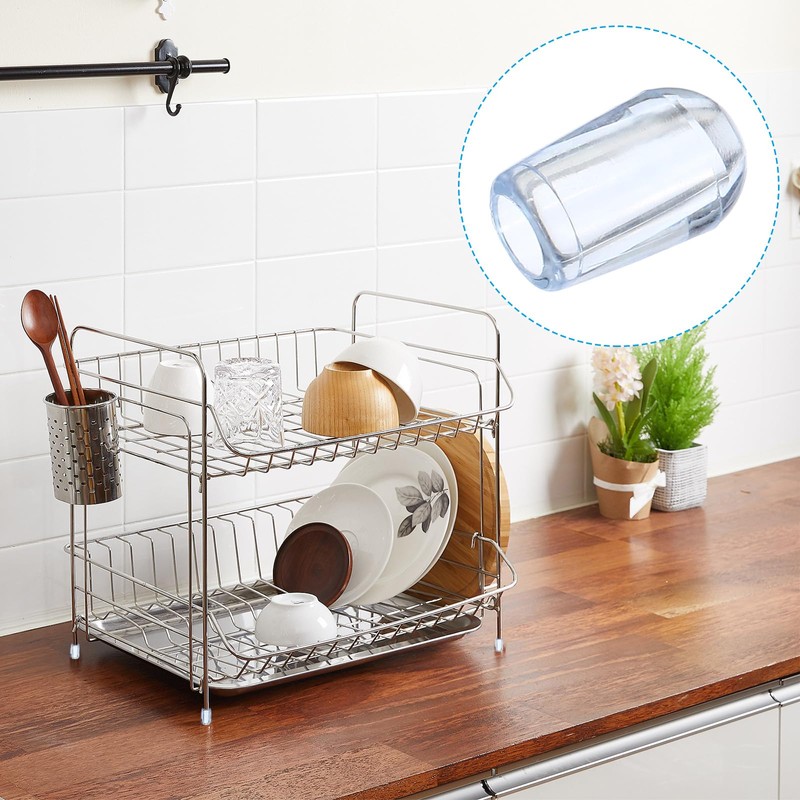 PATIKIL Kitchen Sink Rack Feet, 1Set/30Pcs Plastic Sink Protector Feet