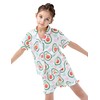 JiAmy Girls Pyjamas 2 Piece Set Fruit Print Short Sleeve