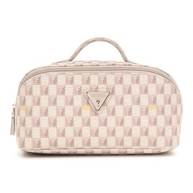 GUESS G Wave Large Cosmetic Travel Bag Blush Logo, Blush logo