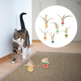 Cat Toy Ball, Fruit Design Interactive Ball, Fun Kitten Activity for Play Bouncing Teasing Fetch Chew Indoor Throw