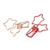 100 Pcs Binder Clips Hollow Cute Star Shape Sturdy Metal