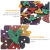 100pcs Wooden Buttons, 2 Holes Heart Shape Assorted Buttons for