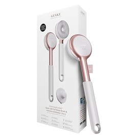 GESKE LED Sonic Full-Body Brush | 9 in 1 | Cepillo limpiador corporal y exfoliante intensivo con LED | Pulsaciones SmartSonic | Masaje y limpieza prof