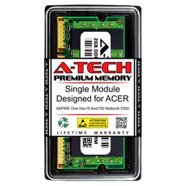 A-Tech 2GB RAM for ACER Aspire ONE KAV10 AOD150 Netbook 5300 | DDR2 667MHz SODIMM PC2-5300 200-Pin Non-ECC Memory Upgrade Module