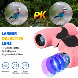Binoculars for Kids,Compact Kids Binoculars 8x21 High-Resolution for Bird Watching, Camping, Exploration, Hiking, Hunting, Sports Events and Safari Park Gifts for 3-12 Year Boys Girls