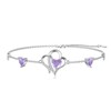 VONALA Amethyst Bracelet 925 Sterling Silver Purple Bracelet Heart February