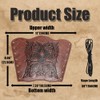M-YOUNG Handcrafted Leather Bracers Viking Chest Armor for men Embossed