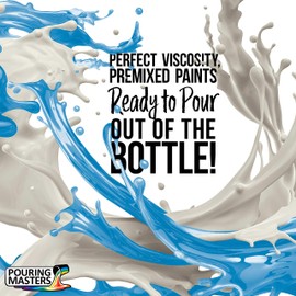 Pouring Masters Cerulean Blue Acrylic Ready to Pour Pouring Paint – Premium 64-Ounce Pre-Mixed Water-Based - for Canvas, Wood, Paper, Crafts, Tile, Rocks and More