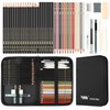 hhhouu Coloured Charcoal Pencil Set, Professional Sketch Pen Tools with