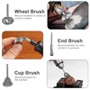Gasea 45Pcs Wire Brushes Set, 3mm Shank Mini Wire Polishing