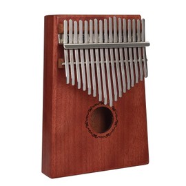 Kalimba Thumb Piano 17 Keys Mahogany Thumb Piano with Music Book Music Scale Tuning Hammer for Music Lovers and Beginners