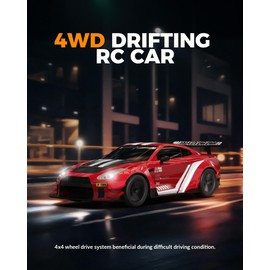 NBJIALIN RC Drift Car - 1:20 Mini Drift Cars 2.4GHz Remote Control Car Racing High Speed Drift Car Model with LED Lights for RC Toys Gift (Red)