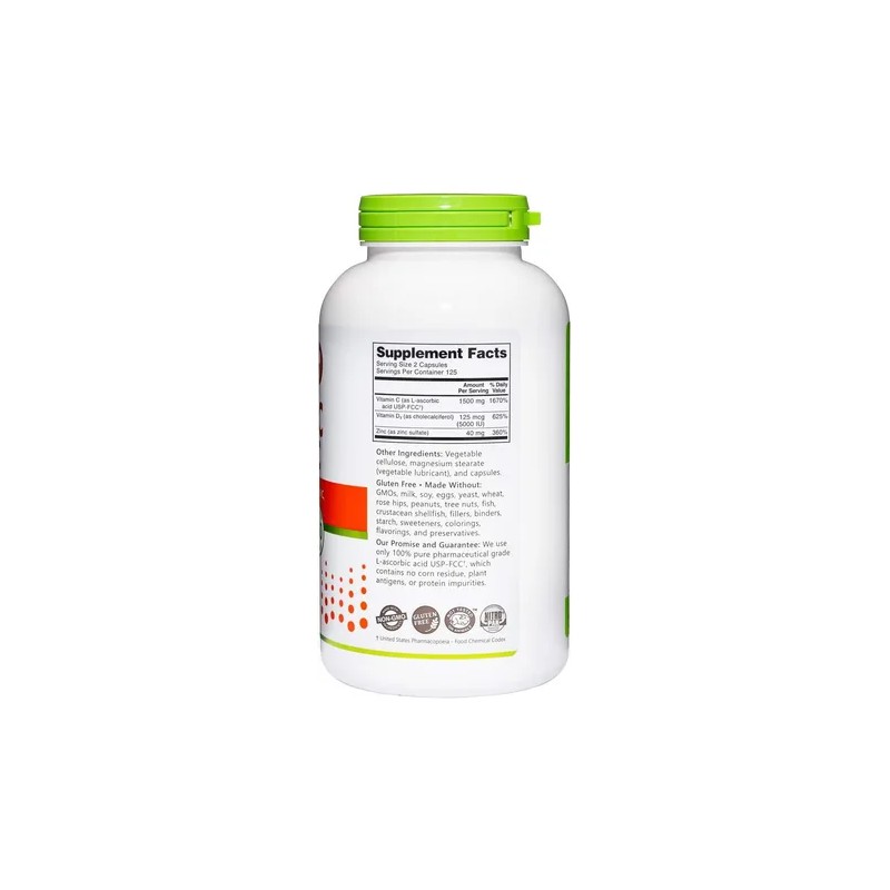 Nutribiotic Vitamina C, D3 y Zinc para Apoyo Inmunológico, 250