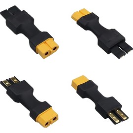 4PCS XT60 Female to RC Car Battery Adapter - for 1/10 Scale Hobby Vehicles, ESC & Charger Connection (Fits Common 2S-4S LiPo Setups)