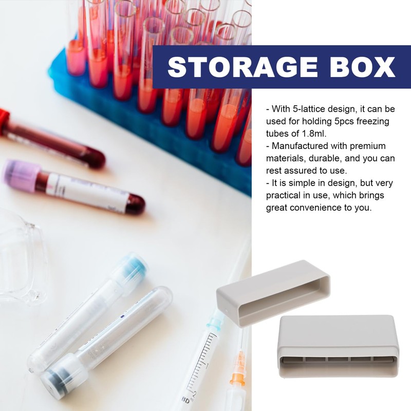 Mobestech 5 Compartment Cryovial Freezing Box Sample Tube Storage Round