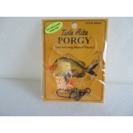 TIDE RITE PORGY SCUP RIG BEADED 2 HOOK TINNED O'SHAUGHNESSY SALTWATER BOTTOM FISHING RIG