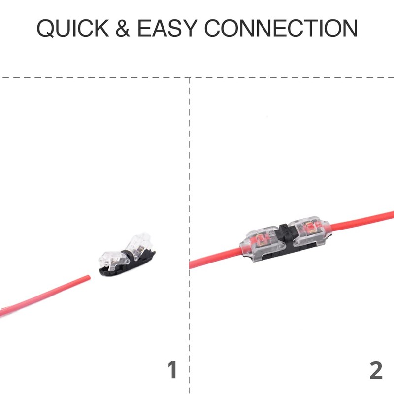 Low Voltage Wire Connectors, Solderless Wire Tap Connectors (2 Way