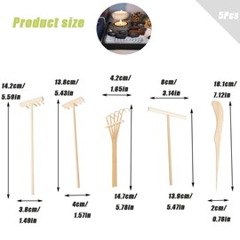 DIY Sand Zen Garden Tools,5 Styles Zen Rakes Mini Tabletop Rock Sand Zen Garden, Tasteful and Elegant Zen Garden Accessories for Home DecorAccessories