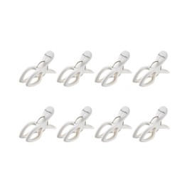 Daiya 058115 Clothespins Pinch, Rod Pinch, Set of 8, FlaDRY Gently Pinch for Rods, WT/GY, Y-Type, Easy to Pinch for Fingers, Clothesline Rod, Wind, Strong Wind Protection, 3. Flandry White & Gray (Approx.) Width 2.1 inches (5.3 cm) x Height 3.6 inches (9