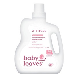 ATTITUDE Baby Laundry Detergent Liquid, EWG Verified, Safe for Baby Clothes, Infant and Newborn, Vegan and Naturally Derived Washing Soap, HE Compatible, Unscented, 80 Loads, 67.6 Fl Oz