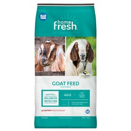 Home Fresh Goat Herd Feed - A Complete Grain Ration for Goats - Contains Prebiotics and 18% Protein - 50 Pound Bag