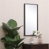 Pemberly Row 28" x 14" Modern Metal Frame Mirror in