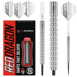 RED DRAGON Javelin Original 26g Tungsten Darts Set with Dart Flights and Dart Shafts (Stems)