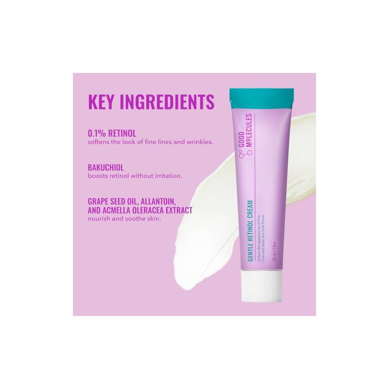 Good Molecules Gentle Retinol Cream 30ml/1oz - Night Cream With