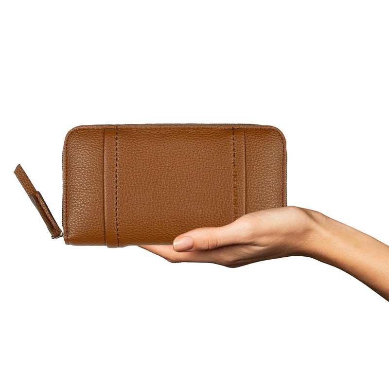 TOM TAILOR Beca Women's Purse Zip Large, cognac brown