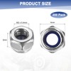 M METERXITY 200-Pack Nylon Insert Hex Lock Nuts, M2 x