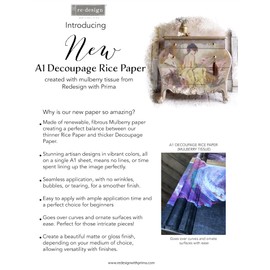 Redesign with Redesign Decoupage Decor Tissue Paper Redesign A1 Decoupage Rice Paper Mulberry Tissue Paper Ballerina Dancer,1 Sheet (23"x33") 655350653767